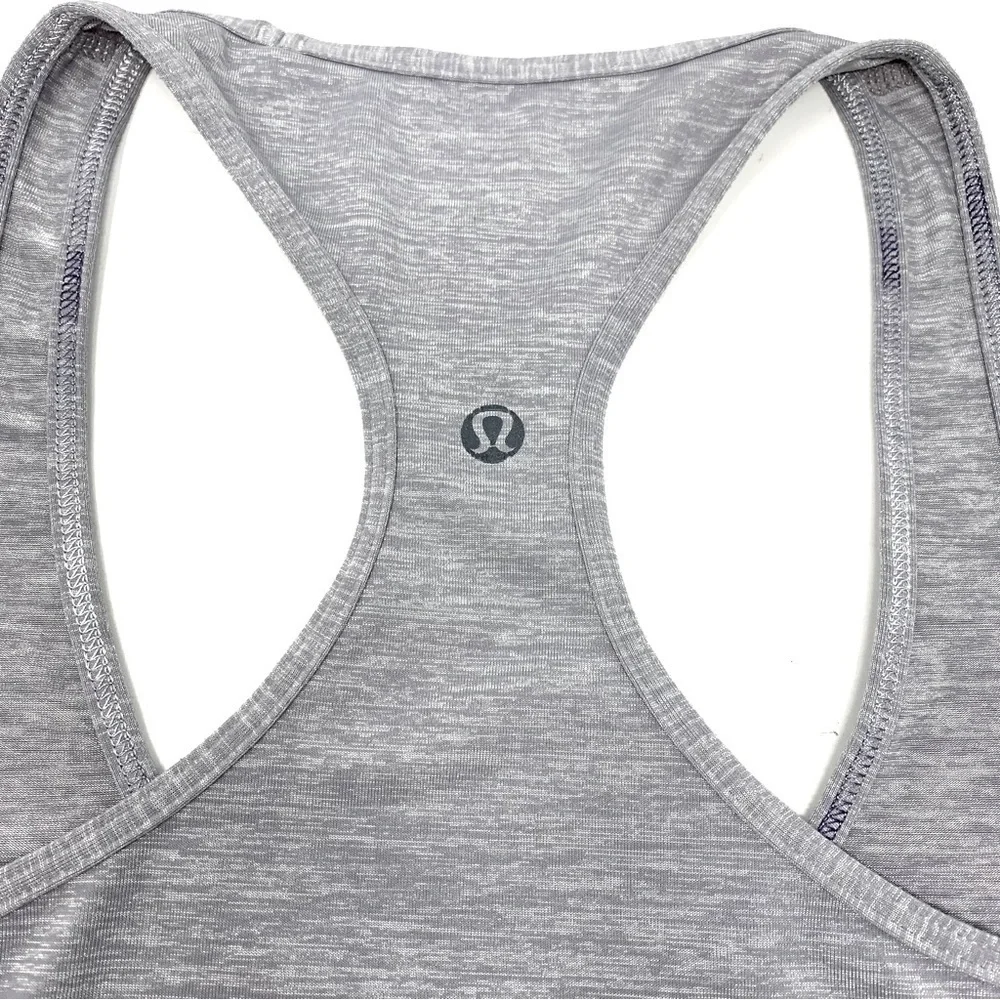 Lululemon Athletica Iced Iris Silver Soul Racerback Tank Top Sports Yoga Size 6 - Picture 7 of 8